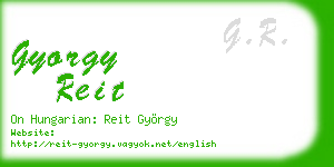 gyorgy reit business card